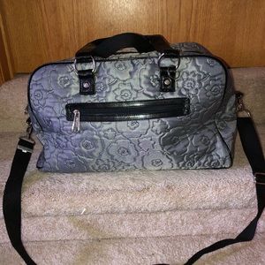 Thirty-one Grey floral quilted Duffle bag